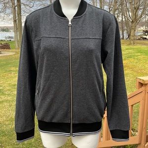 Bossini sweater/jacket in gray & black. L